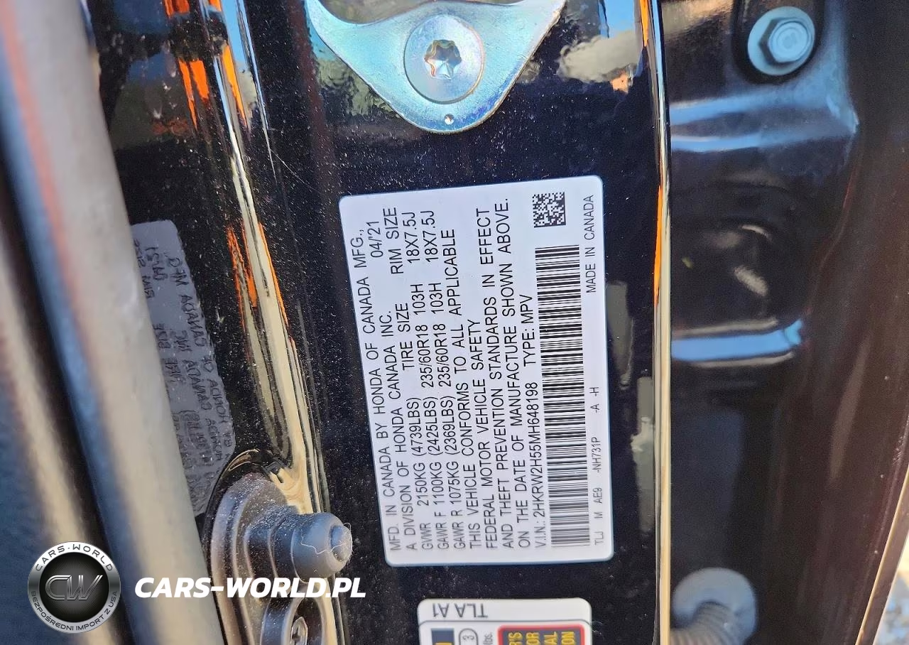 2021 Honda Cr-V Ex VIN:2HKRW2H55MH648198 - 13