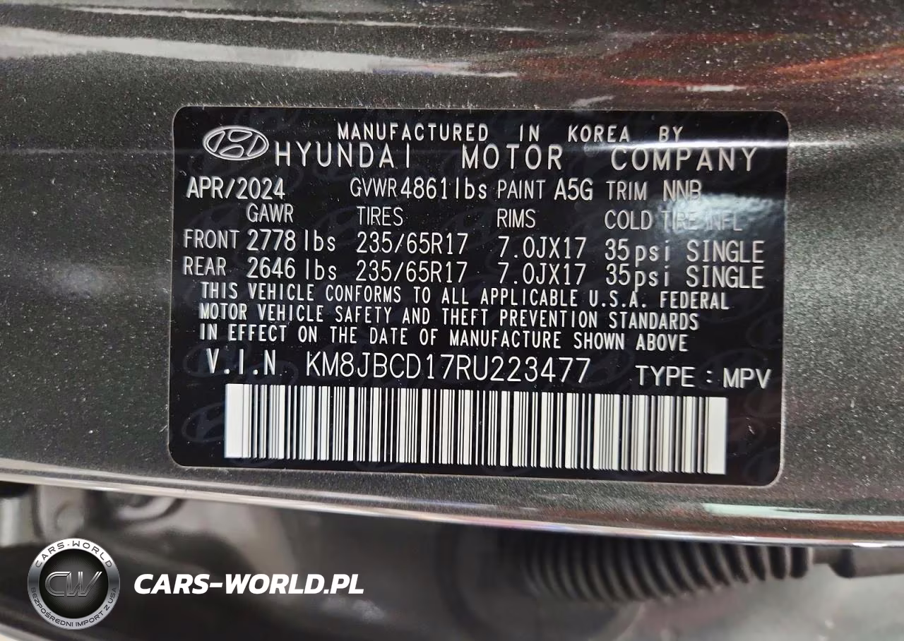 2024 Hyundai Tucson Blue VIN:KM8JBCD17RU223477 - 12
