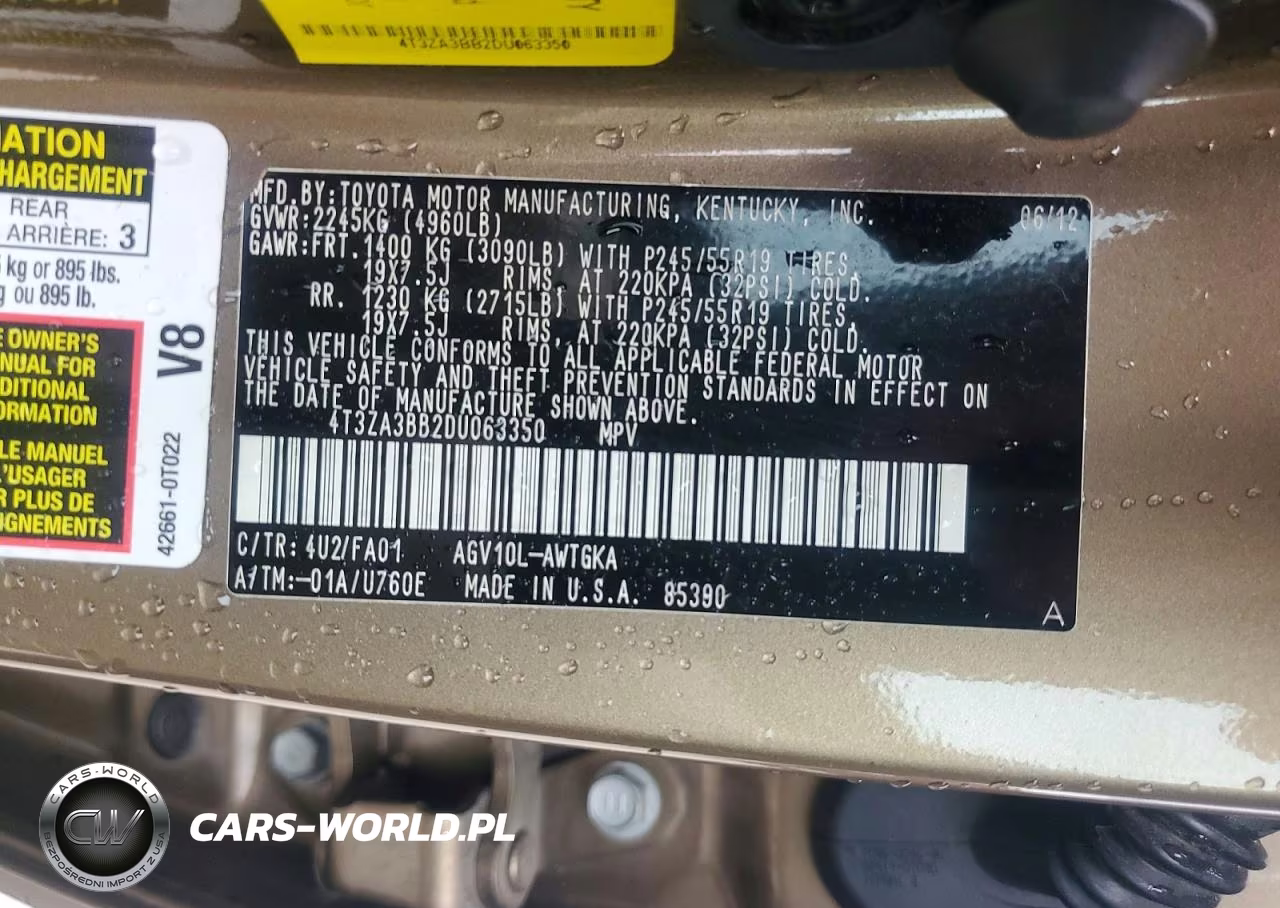 2013 Toyota Venza Le VIN:4T3ZA3BB2DU063350 - 13