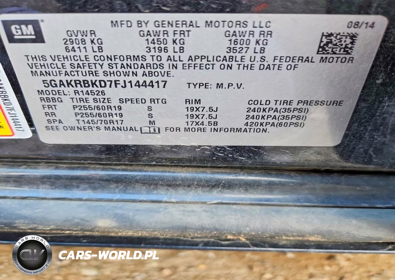 2015 Buick Enclave VIN:5GAKRBKD7FJ144417 - 13
