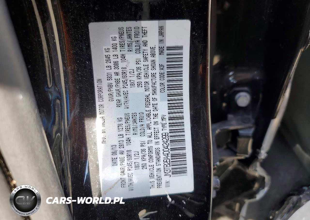 2013 Mazda Cx-9 Sport VIN:JM3TB2BA4D0424299 - 13