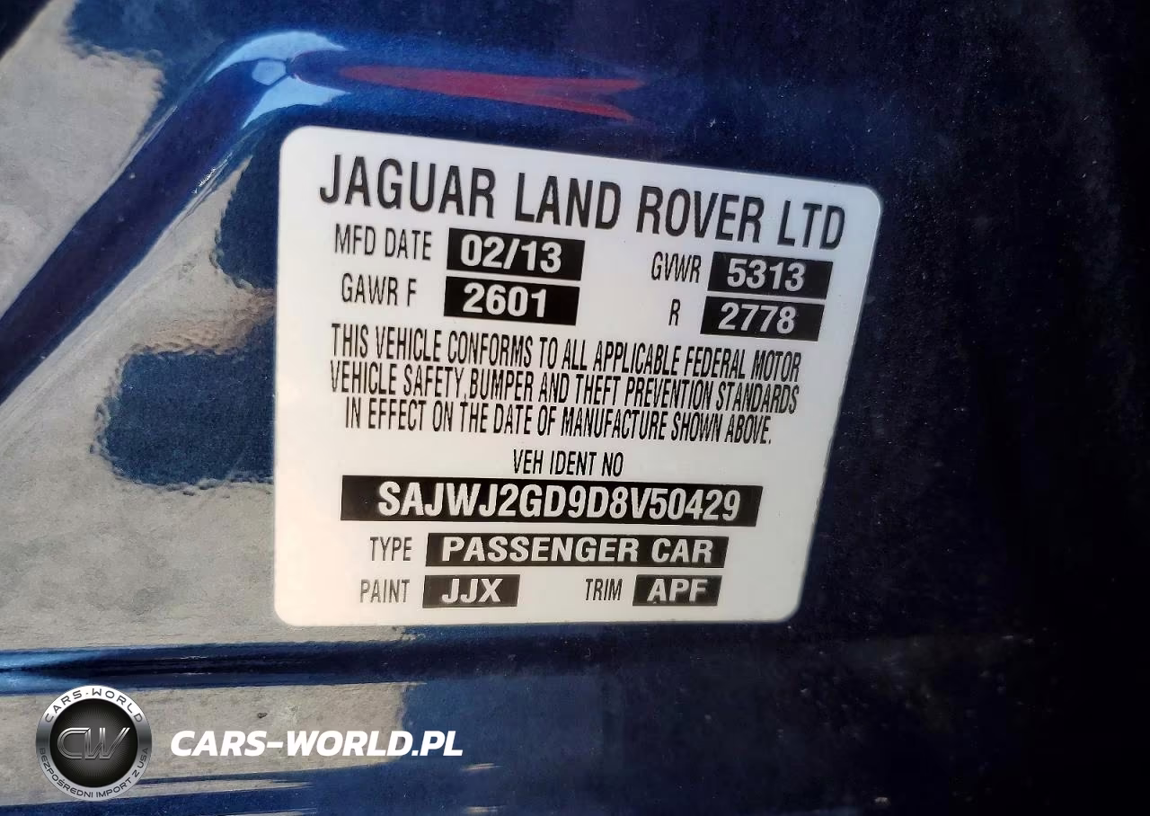 2013 Jaguar Xjl Portfolio VIN:SAJWJ2GD9D8V50429 - 12