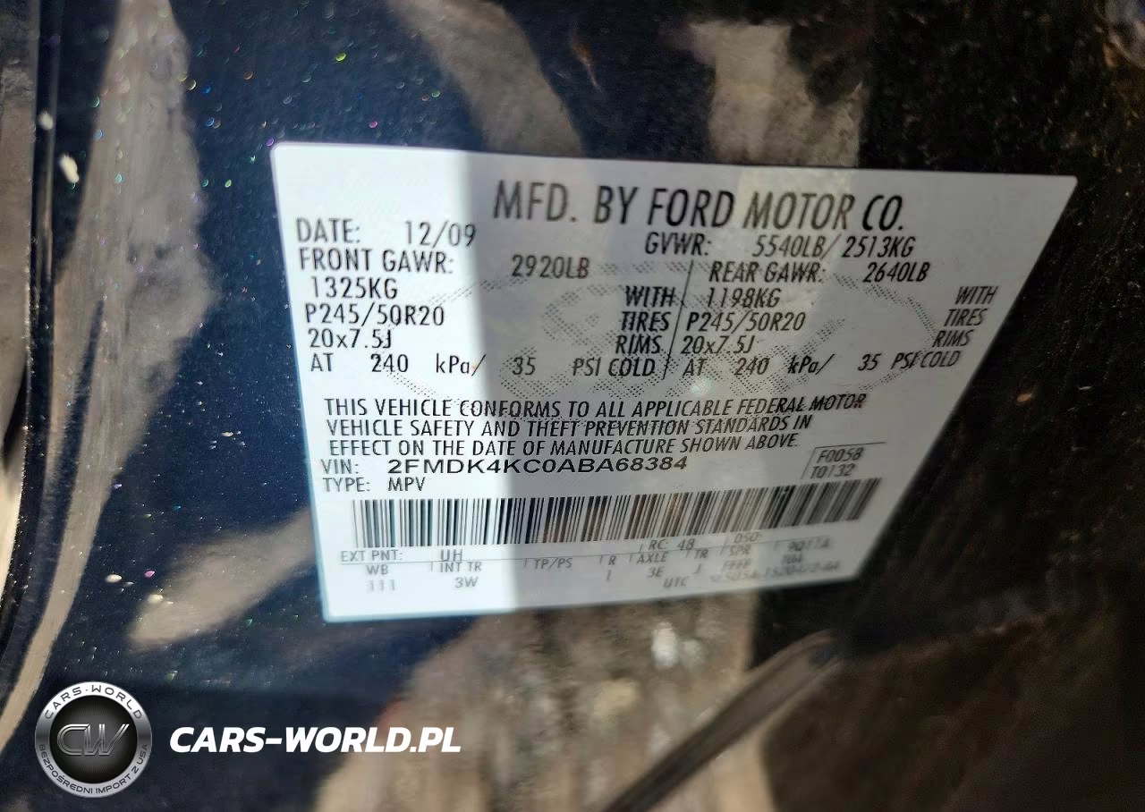 2010 Ford Edge Limited VIN:2FMDK4KC0ABA68384 - 13