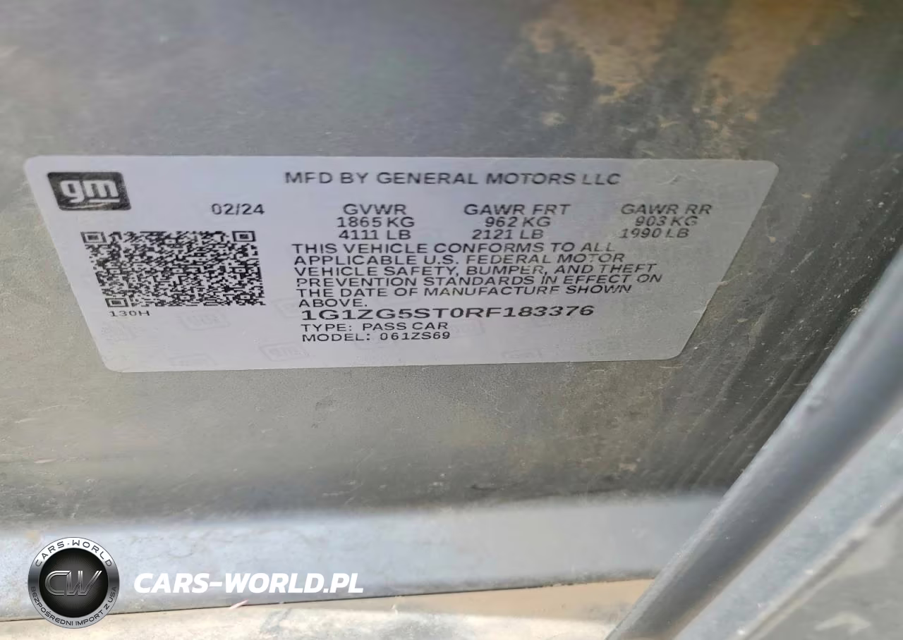 2024 Chevrolet Malibu Rs VIN:1G1ZG5ST0RF183376 - 12