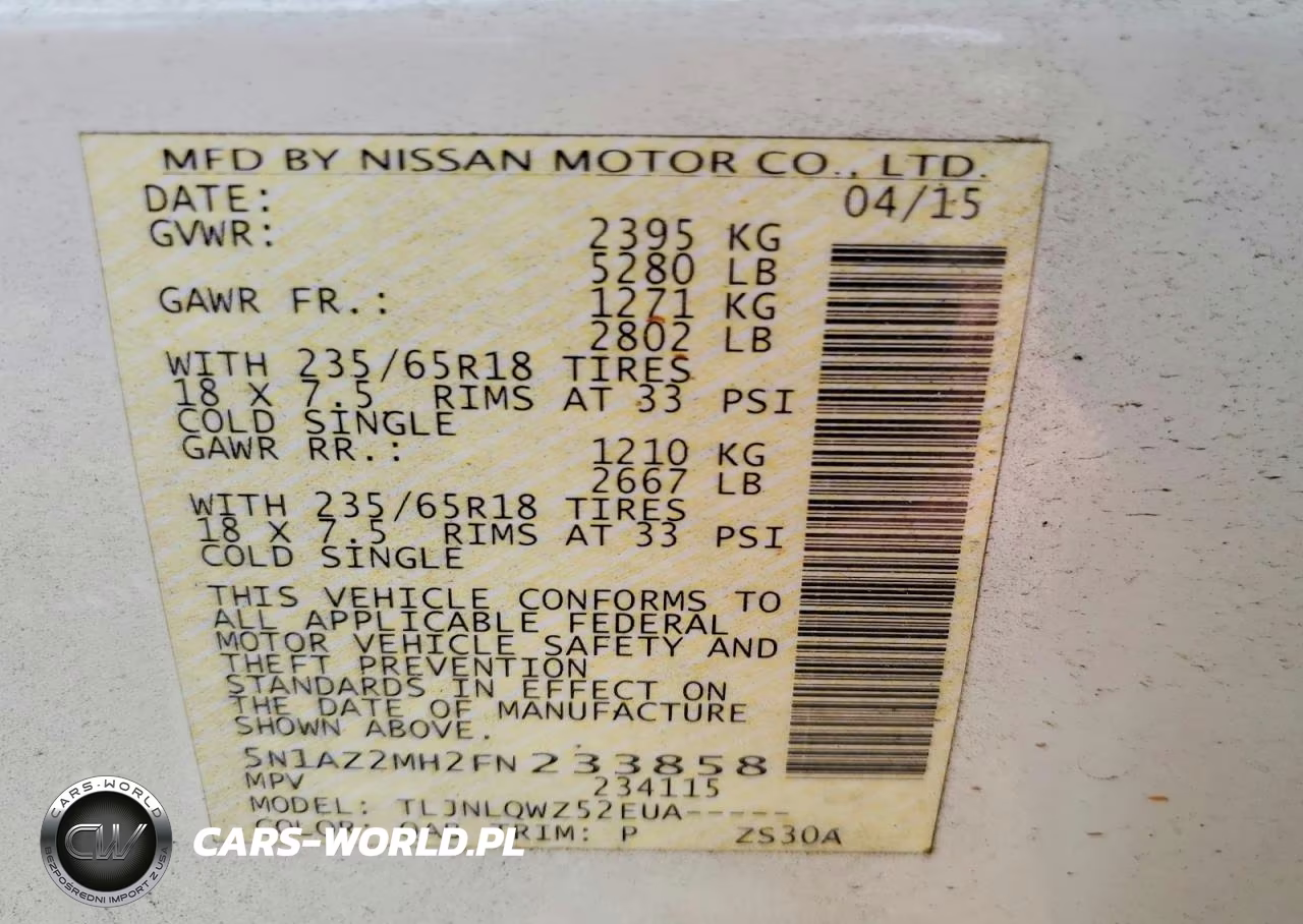 2015 Nissan Murano Sv VIN:5N1AZ2MH2FN233858 - 12