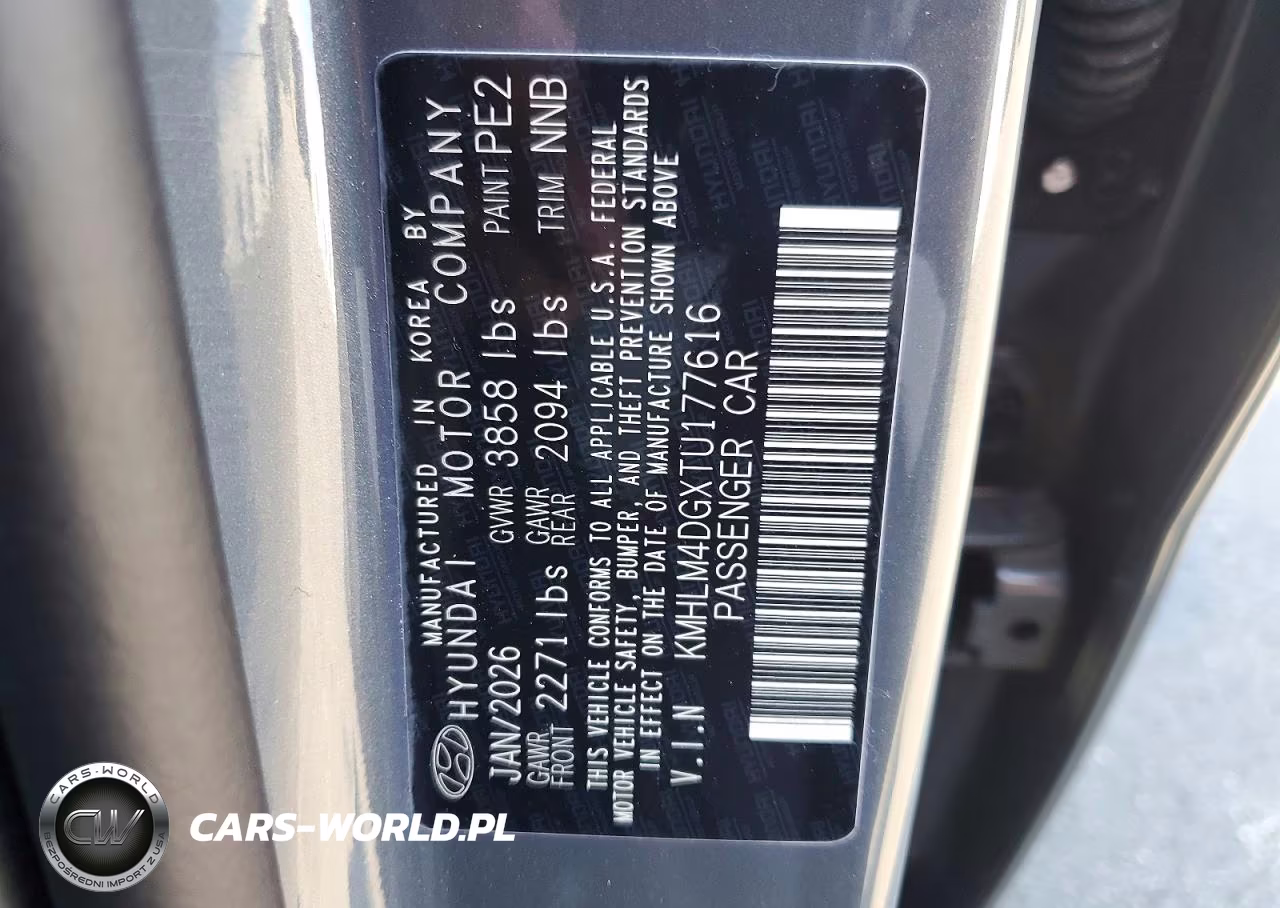 2026 Hyundai Elantra Sel Sport VIN:KMHLM4DGXTU177616 - 12