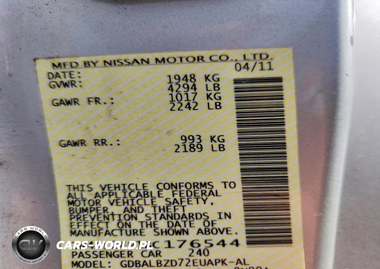 2011 Nissan Altima S VIN:1N4AL2EP1BC176544 - 13