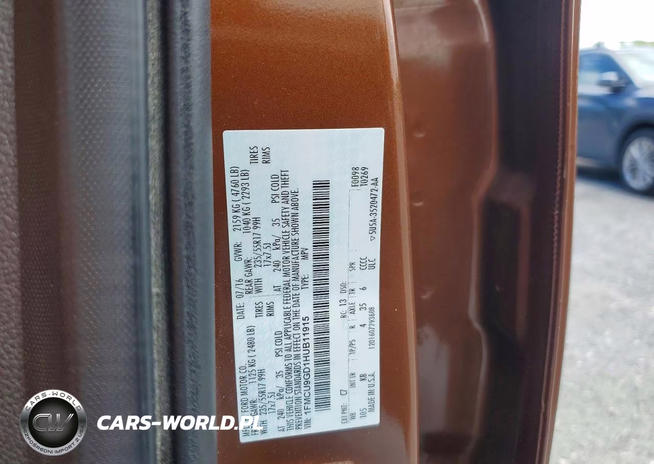 2017 Ford Escape Se VIN:1FMCU9GD1HUB11915 - 13