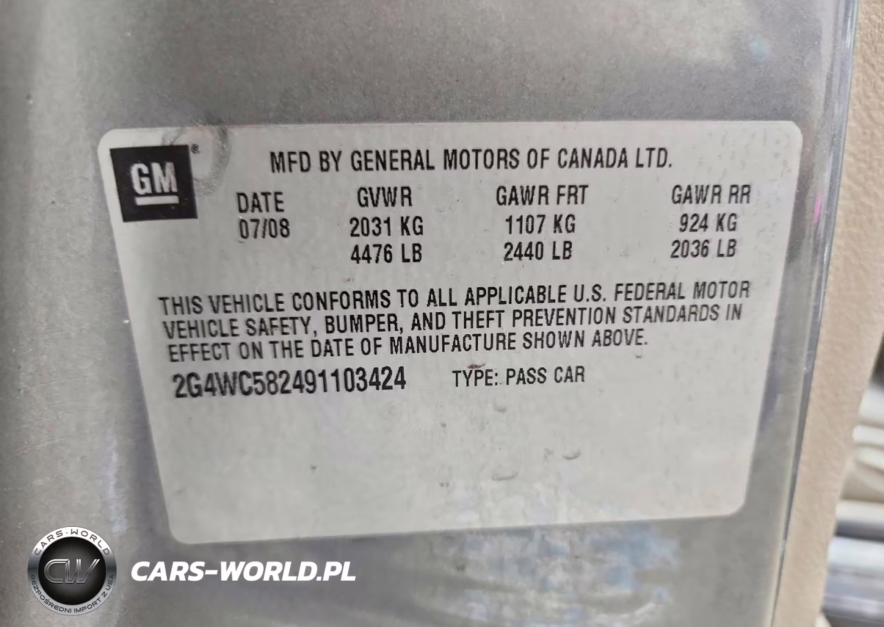 2009 Buick Lacrosse Cx VIN:2G4WC582491103424 - 13