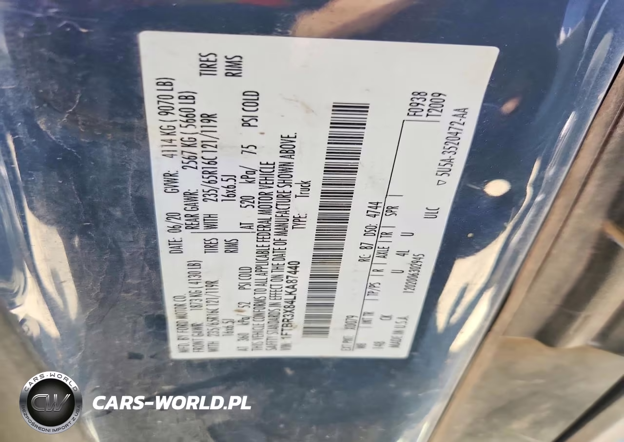 2020 Ford Transit 250 Delivery Van VIN:1FTBR3X84LKA87440 - 12