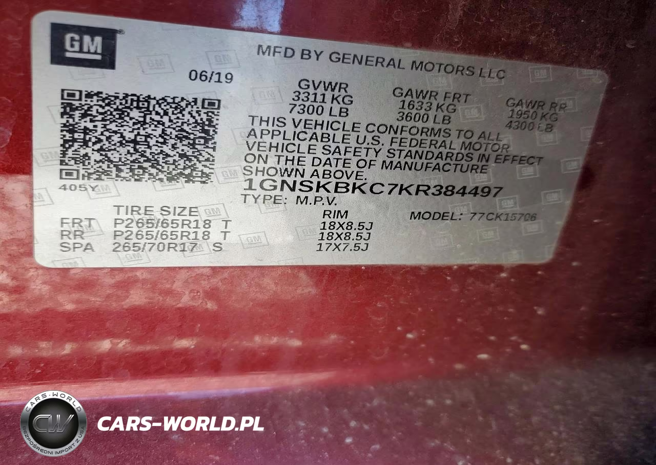 2019 Chevrolet Tahoe K1500 Lt VIN:1GNSKBKC7KR384497 - 13