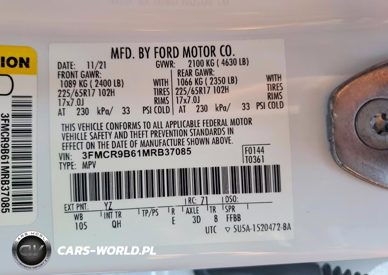 2021 Ford Bronco Sport Big Bend VIN:3FMCR9B61MRB37085 - 13
