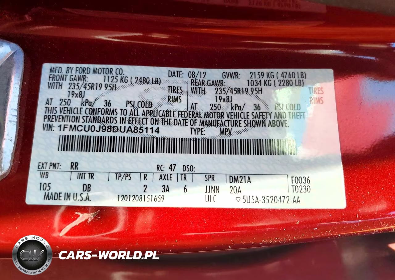 2013 Ford Escape Titanium VIN:1FMCU0J98DUA85114 - 14