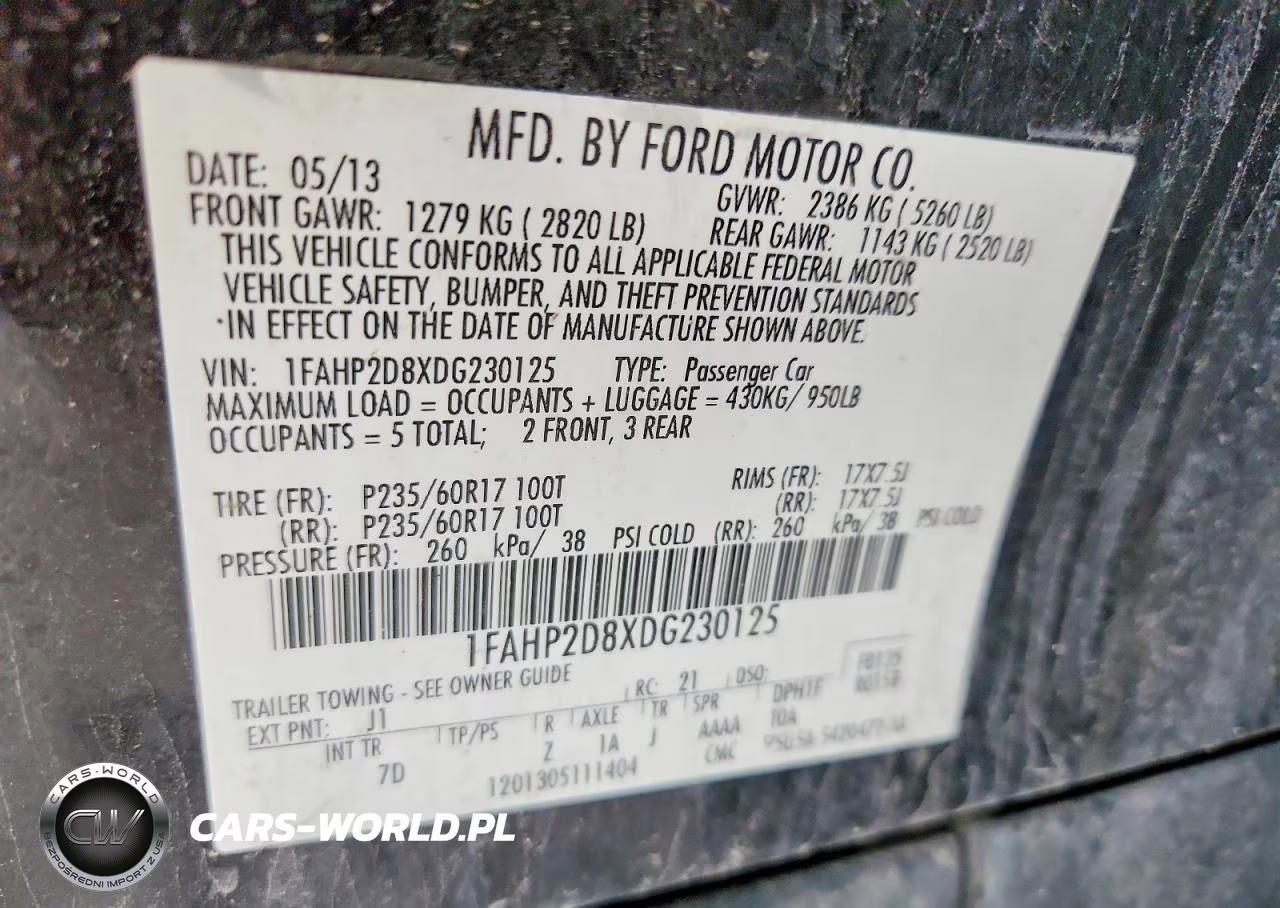 2013 Ford Taurus Se VIN:1FAHP2D8XDG230125 - 12