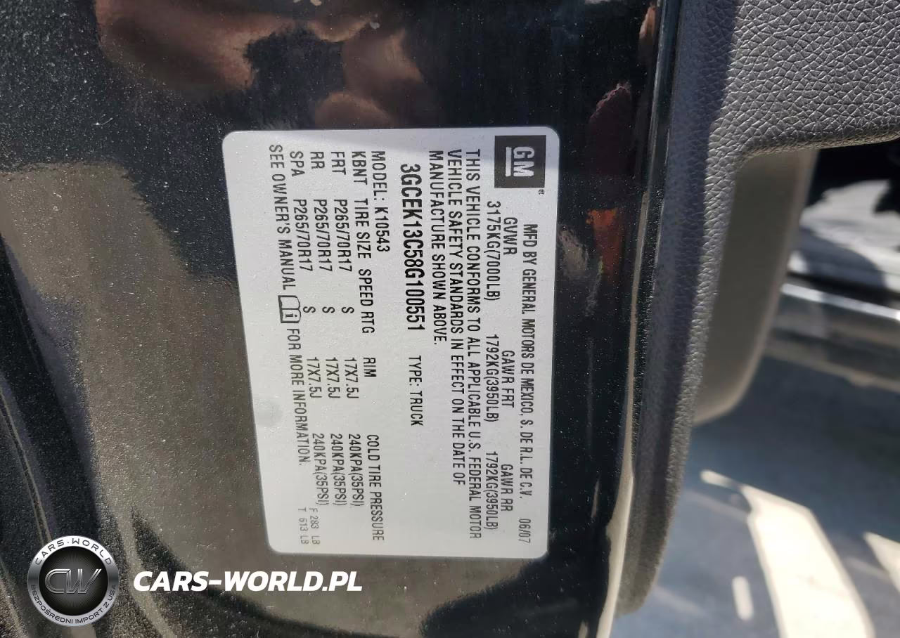2008 Chevrolet Silverado K1500 VIN:3GCEK13C58G100551 - 13