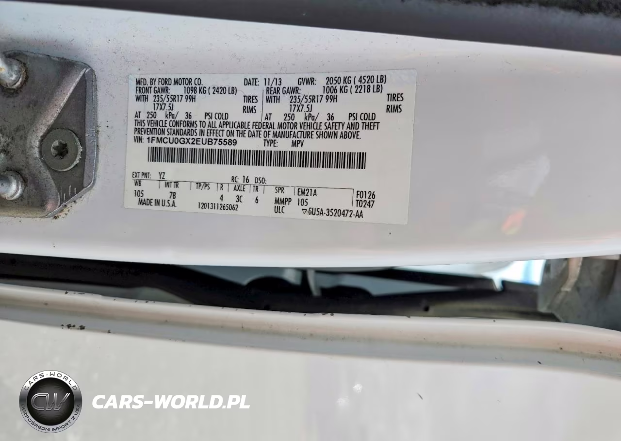 2014 Ford Escape Se VIN:1FMCU0GX2EUB75589 - 13
