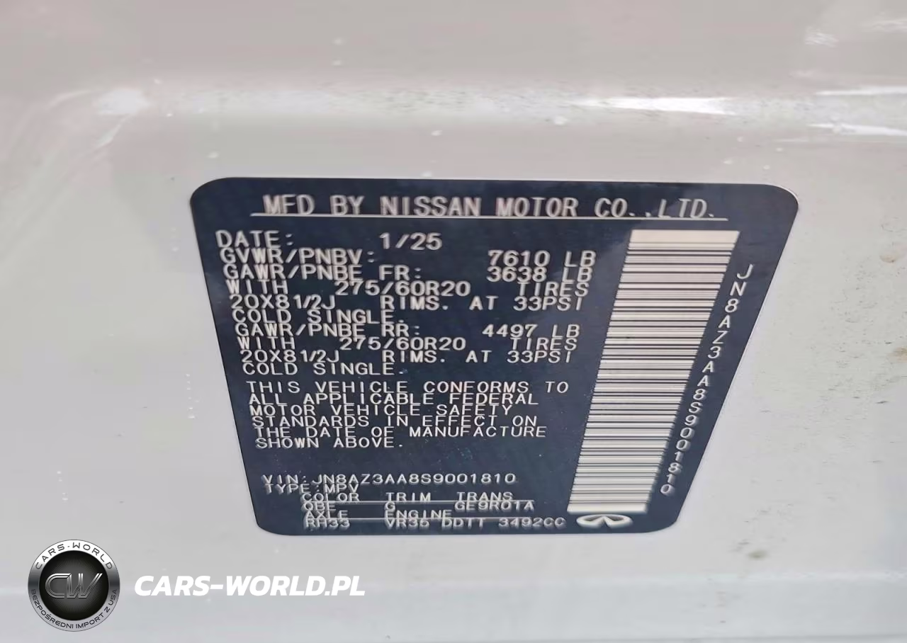 2025 Infiniti Qx80 Pure VIN:JN8AZ3AA8S9001810 - 14