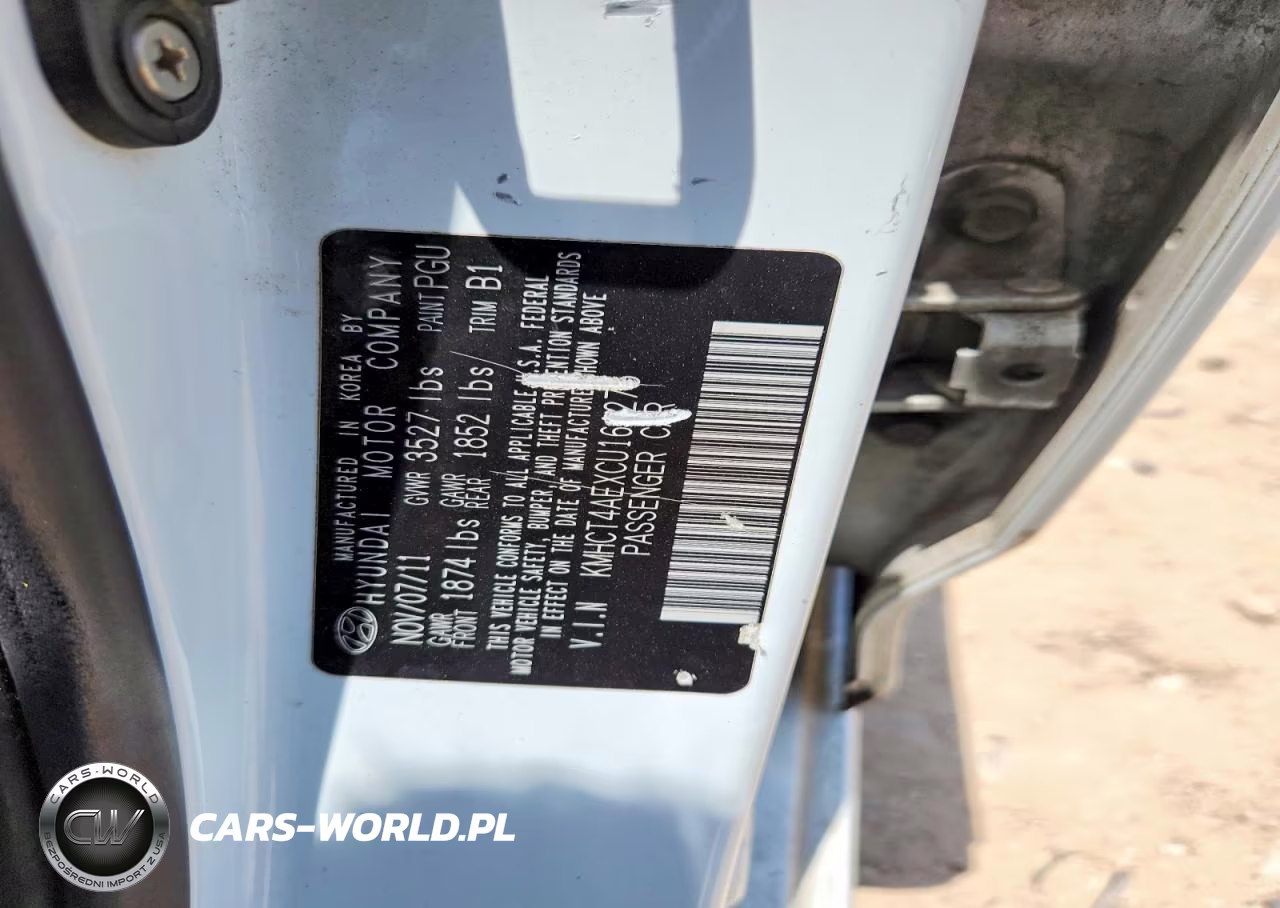 2012 Hyundai Accent Gls VIN:KMHCT4AEXCU161275 - 12