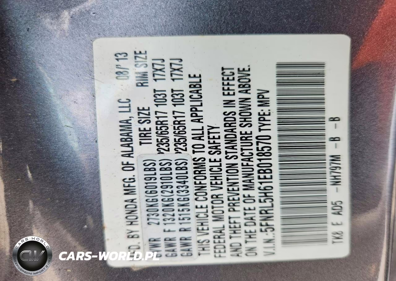 2014 Honda Odyssey Exl VIN:5FNRL5H61EB018570 - 13
