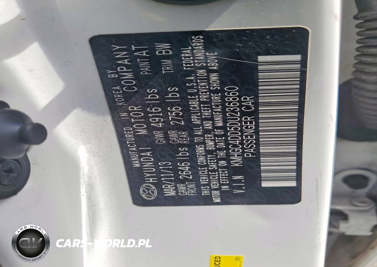2013 Hyundai Genesis 3.8L VIN:KMHGC4DD5DU236860 - 12
