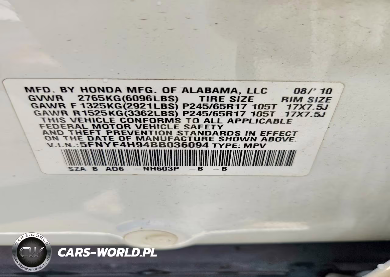 2011 Honda Pilot Touring VIN:5FNYF4H94BB036094 - 13