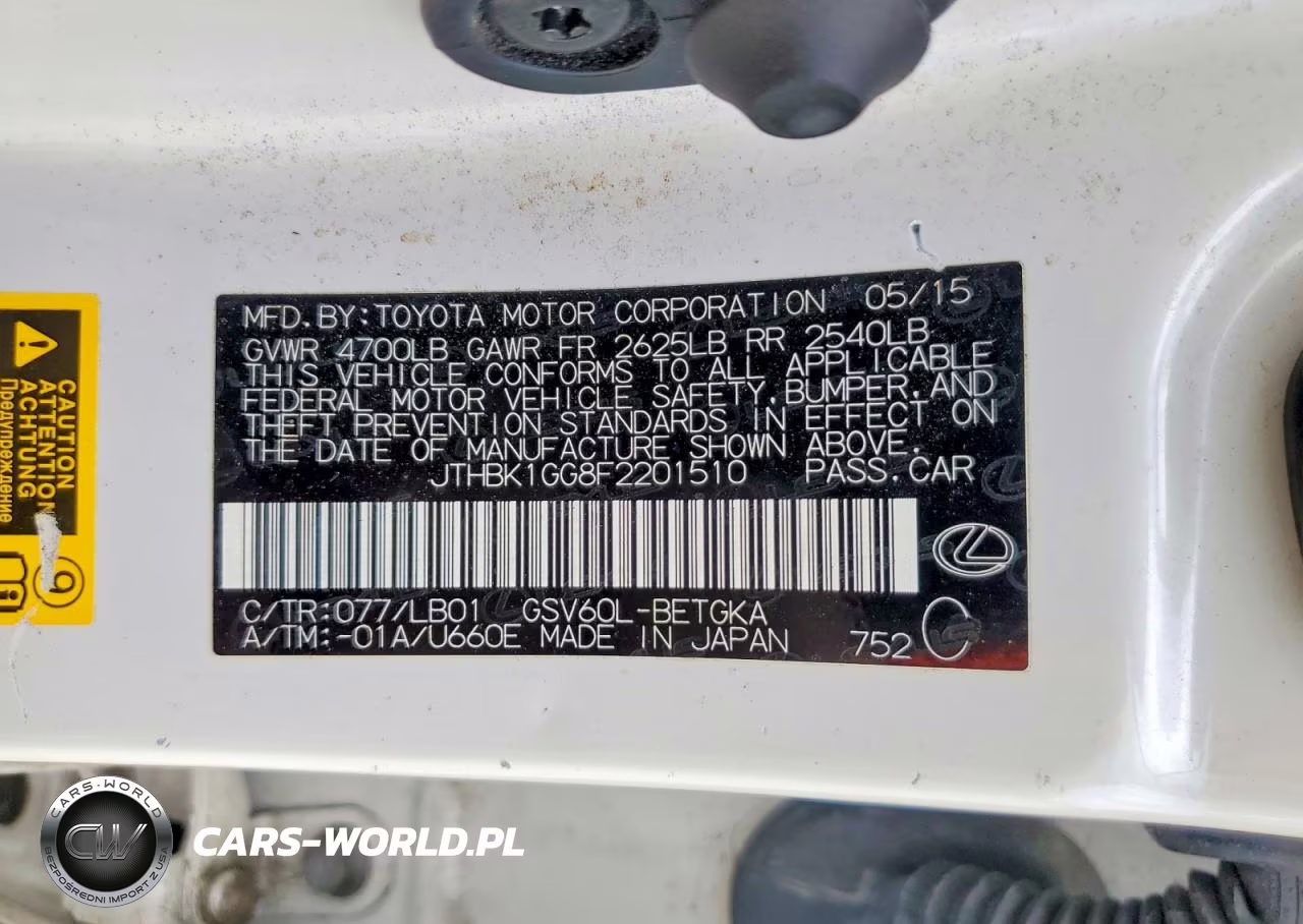 2015 Lexus Es 350 VIN:JTHBK1GG8F2201510 - 12