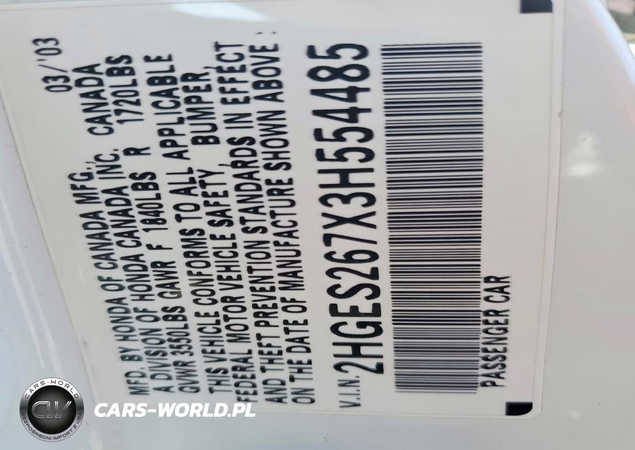 2003 Honda Civic Ex VIN:2HGES267X3H554485 - 12