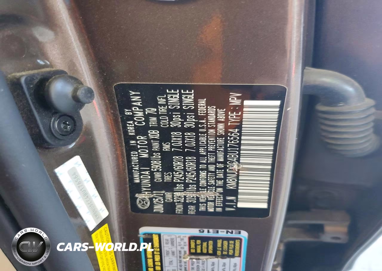 2011 Hyundai Veracruz Limited VIN:KM8NUDCC4BU176564 - 12