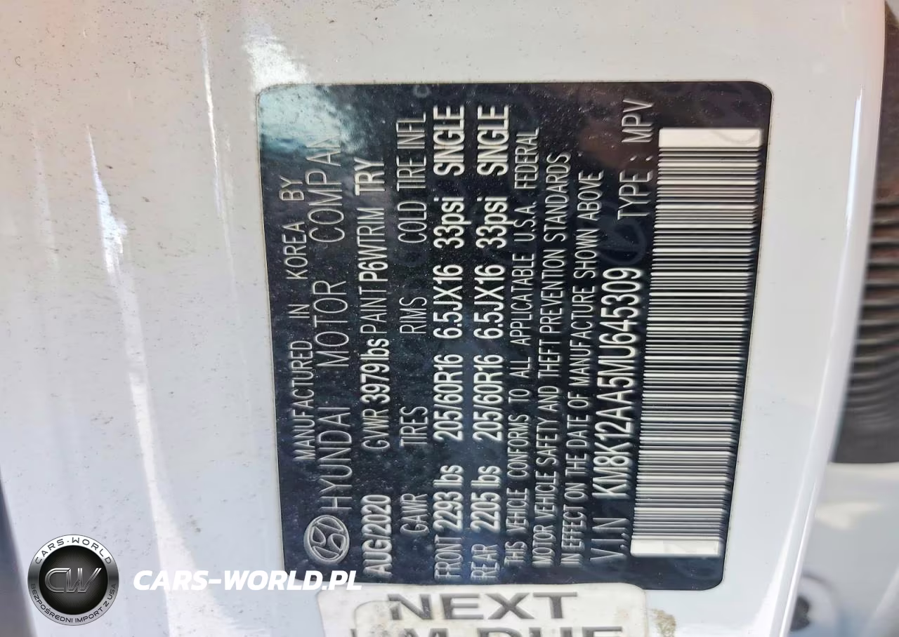 2021 Hyundai Kona Se VIN:KM8K12AA5MU645309 - 13