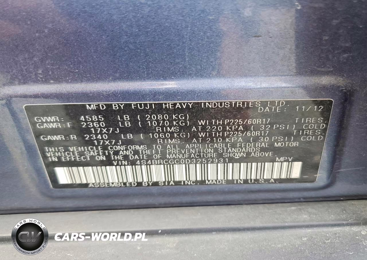 2013 Subaru Outback 2.5I Premium VIN:4S4BRCGC0D3252931 - 13