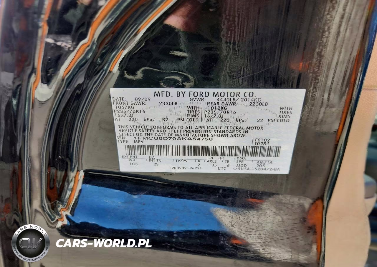 2010 Ford Escape Xlt VIN:1FMCU0D70AKA54750 - 13