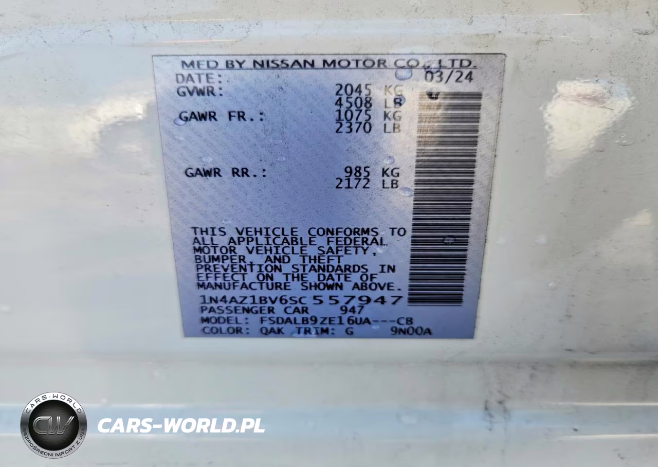 2025 Nissan Leaf S VIN:1N4AZ1BV6SC557947 - 13