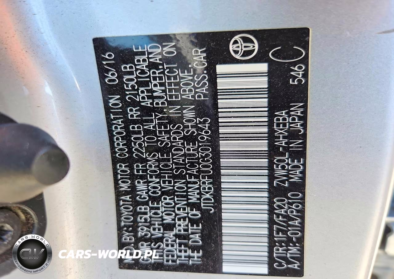 2016 Toyota Prius Two VIN:JTDKBRFU0G3019643 - 13