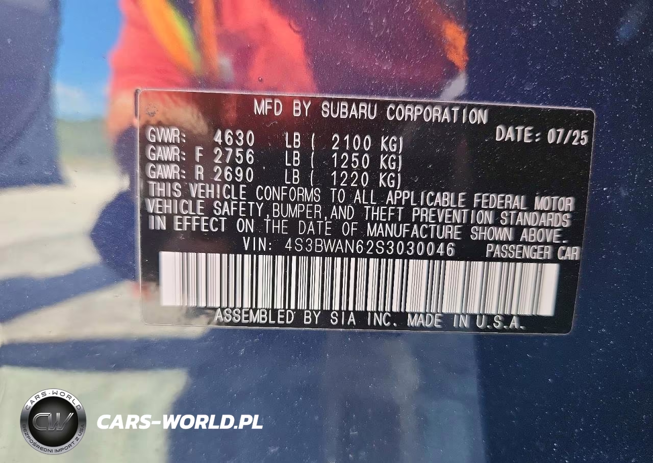 2025 Subaru Legacy Limited VIN:4S3BWAN62S3030046 - 12
