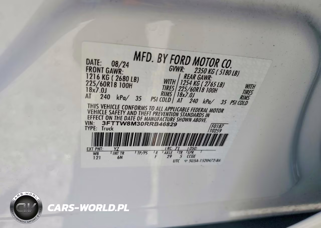 2024 Ford Maverick Lariat VIN:3FTTW8M30RRB46829 - 13