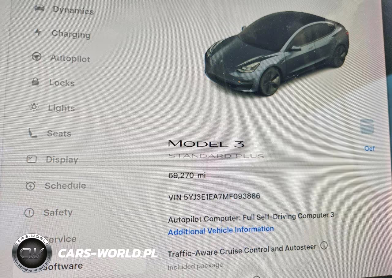 2021 Tesla Model 3 VIN:5YJ3E1EA7MF093886 - 9