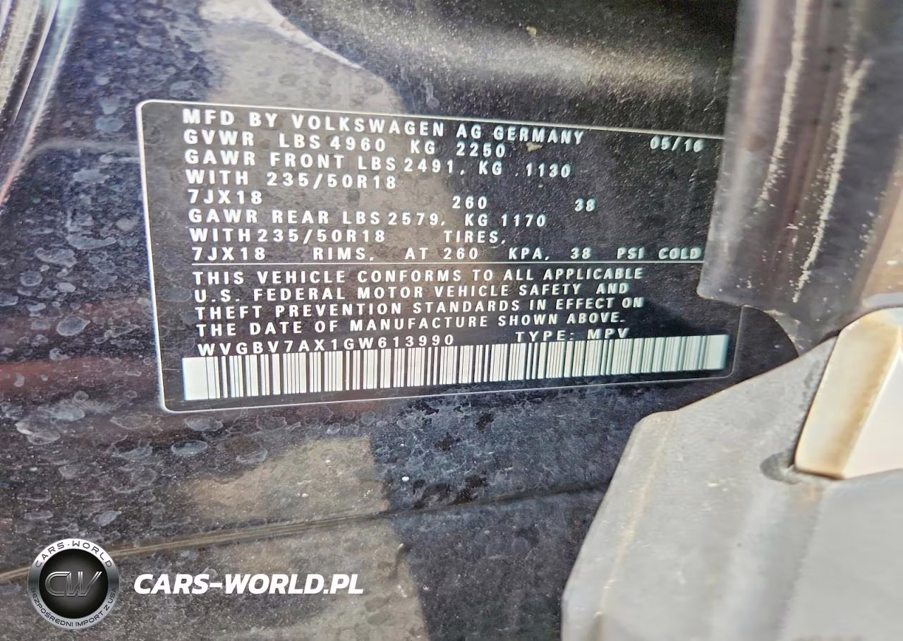 2016 Volkswagen Tiguan S VIN:WVGBV7AX1GW613990 - 13