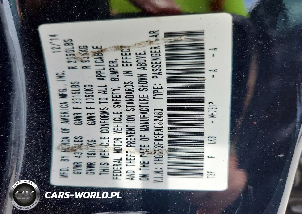 2015 Honda Accord Exl VIN:1HGCR2F83FA082483 - 13