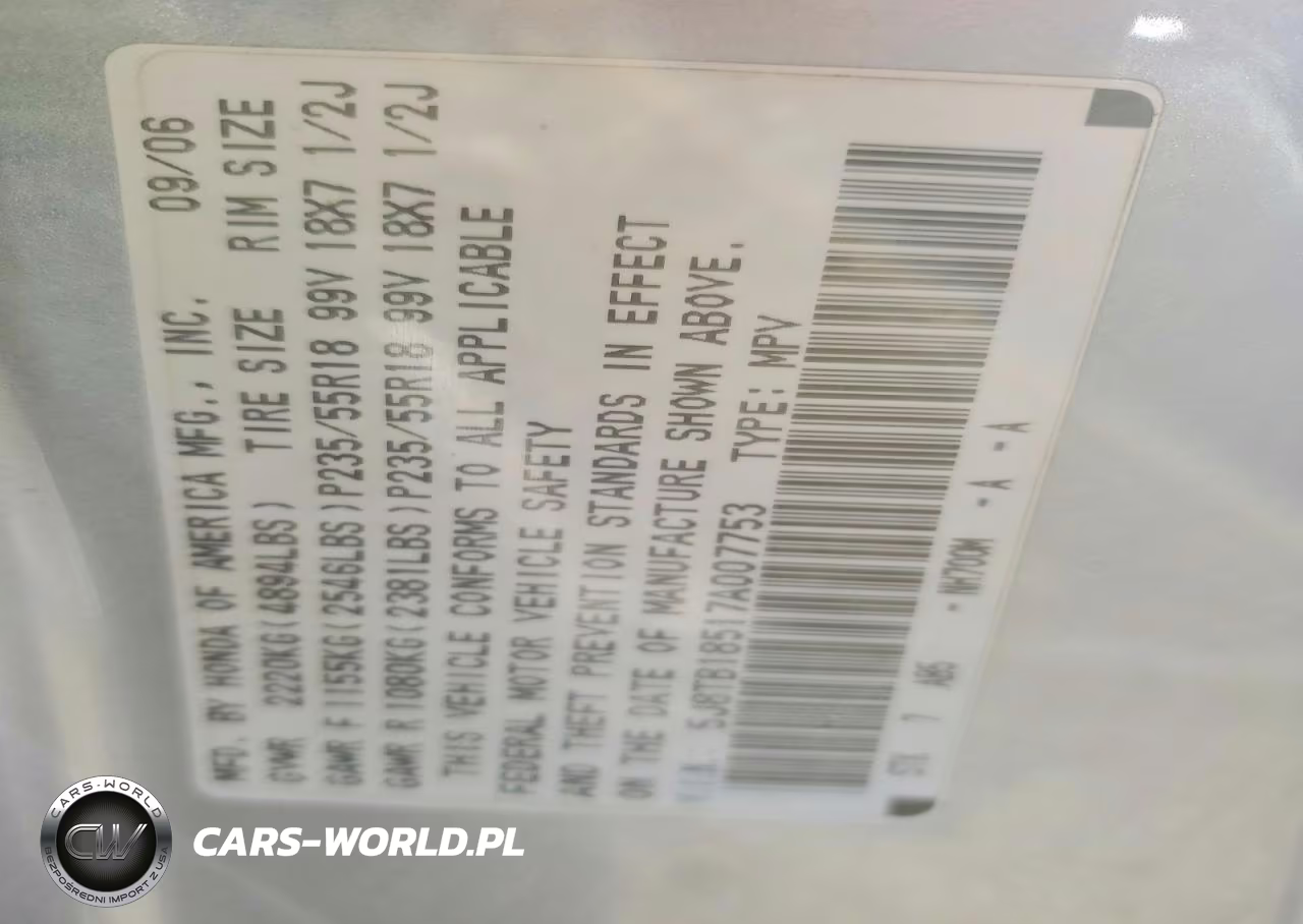 2007 Acura Rdx Technology VIN:5J8TB18517A007753 - 12