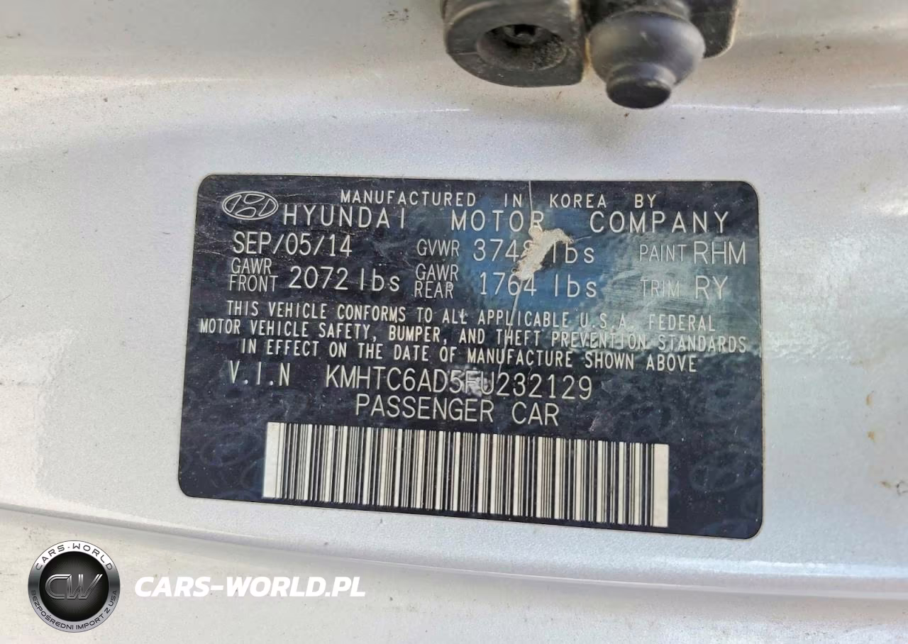 2015 Hyundai Veloster Base VIN:KMHTC6AD5FU232129 - 12