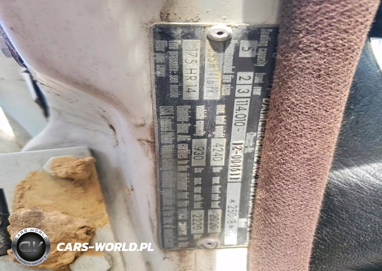 1968 Mercedes-Benz 250 VIN:11401012004611 - 12