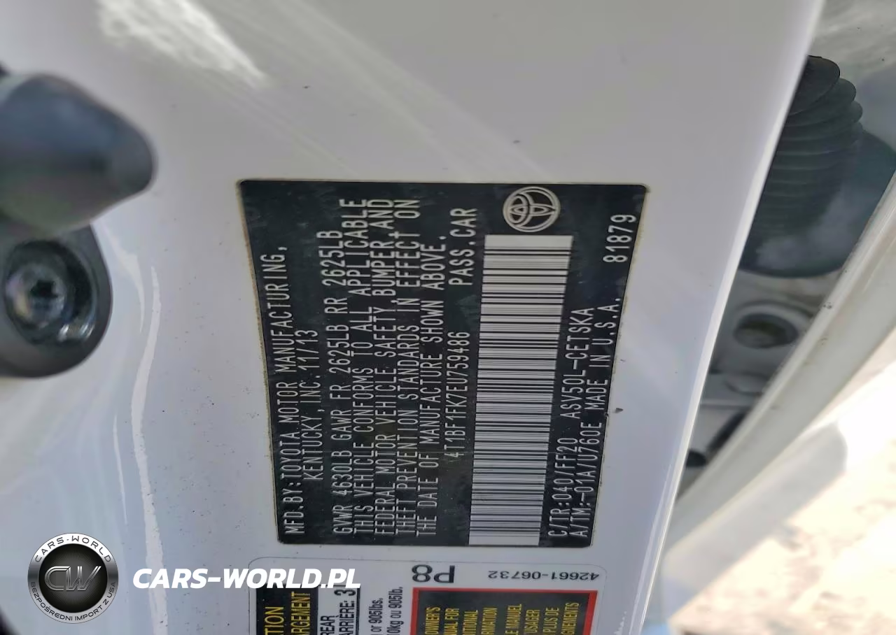 2014 Toyota Camry Se Sport VIN:4T1BF1FK7EU759486 - 12