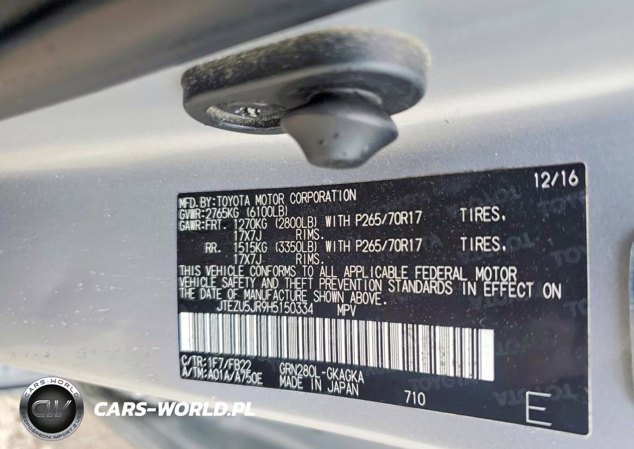 2017 Toyota 4Runner Sr5 VIN:JTEZU5JR9H5150334 - 14