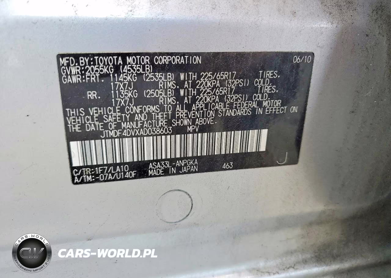 2010 Toyota Rav4 Limited VIN:JTMDF4DVXAD038603 - 13