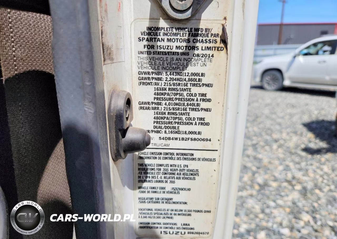 2015 Isuzu Npr VIN:54DB4W1B2FS800694 - 12
