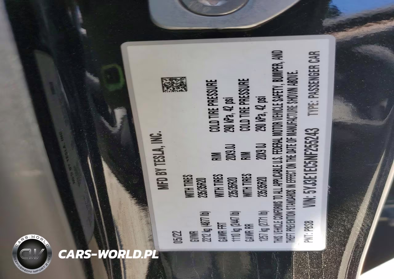 2022 Tesla Model 3 VIN:5YJ3E1EC5NF255243 - 12
