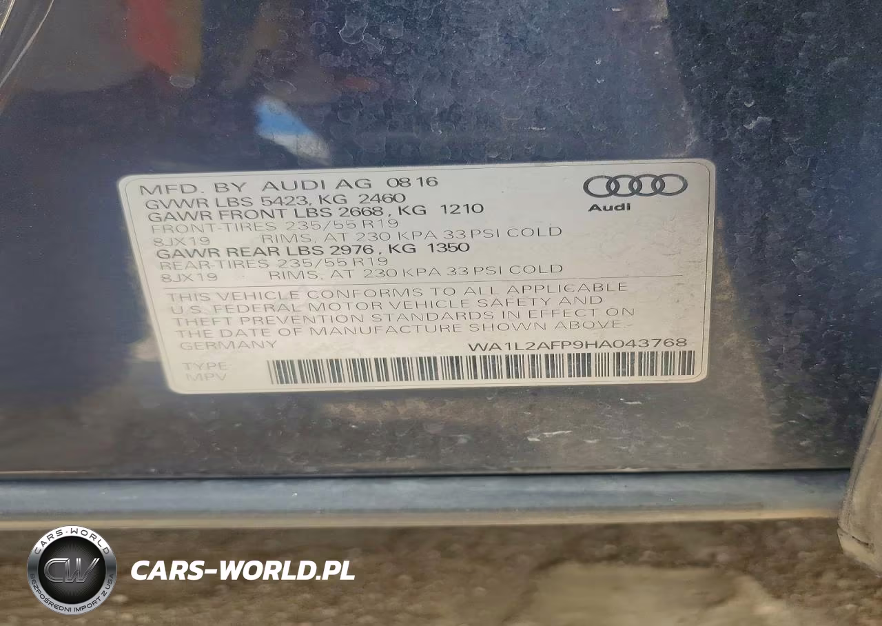 2017 Audi Q5 Premium Plus VIN:WA1L2AFP9HA043768 - 13