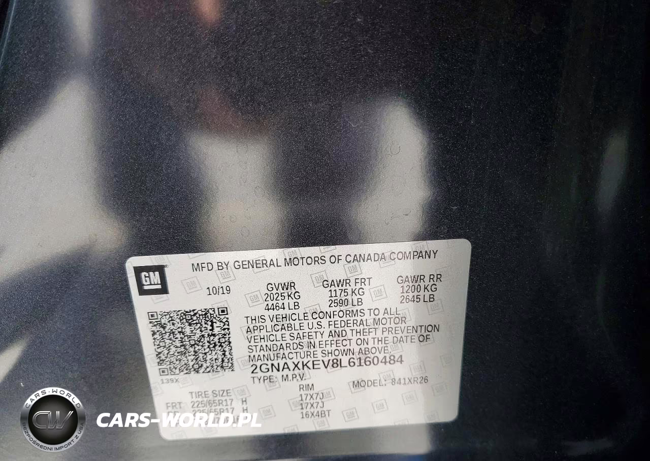 2020 Chevrolet Equinox Lt VIN:2GNAXKEV8L6160484 - 13