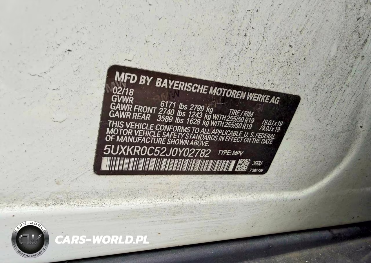 2018 BMW X5 xDrive35I VIN:5UXKR0C52J0Y02782 - 10