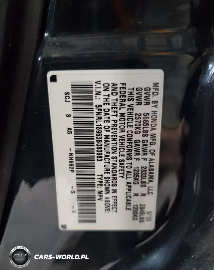 2003 Honda Odyssey Exl VIN:5FNRL18963B080983 - 25